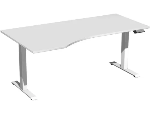 In hoogte verstelbaar bureau in vrije vorm,HxBxD 630-1280x1800x1000mm