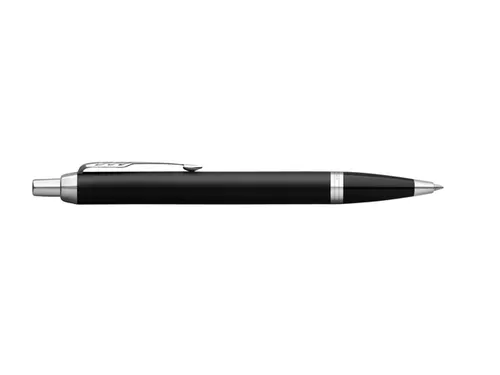 Balpen Parker IM Matt Black CT Finish Medium Blauwe inkt
