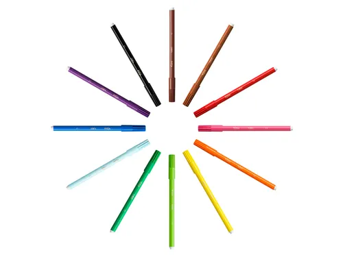 Kleurstiften BicKids Visa fijn assorti etui à 12 stuks