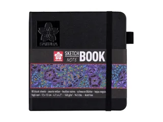 Schetsboek Sakura 80 zwarte vellen 140gr 120x120mm zwart - 2
