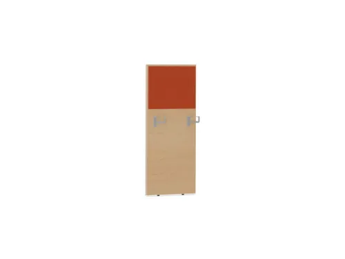 baliepaneel,v. bureau,aanbouw rechts,B 600mm,NE-esdoorn,BN3012-oranje