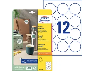 Etiket Avery L3416-10 rond 60mm wit 120stuks - 5
