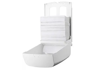 Handdoekdispenser Midi Kunststof Wit C-vouw Z-vouw - 2