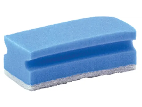 Schuurspons Cleaninq met greep 140x70x42mm blauw/wit 5 stuks