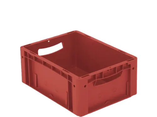 Euronorm Stapelkrat Pp 170x400x300mm Wanden/bodem Gesloten Rood 16l
