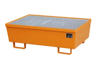 Opvangbak 2x 200l Opvangvol. 225l Oranje 415x 1200x 800mm Rooster - 1