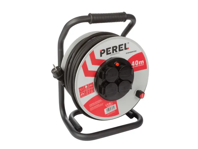 Professionele Neopreen Kabelhaspel - 40m - 3G2.5 - 4 Stopcontacten -