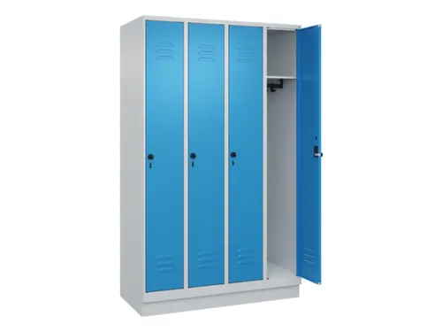 locker,HxBxD 1950x1200x500mm,4vak,vak B 300mm,draaigrendel,sokkel