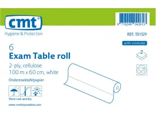 Onderzoektafelpapier Cel 2-laags 100m/60cm Wit 6 Rol - 2