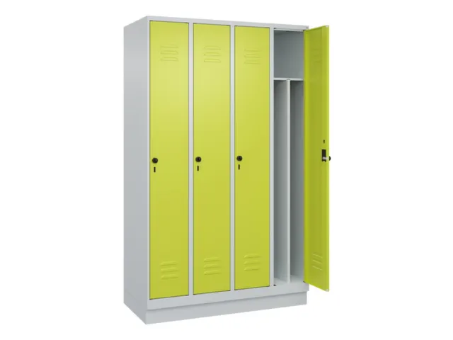 locker voor scheiding van kleding,HxBxD 1950x1200x500mm,4vak