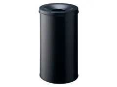 Afvalbak + Vlamdover Safe Rond 60 Liter Zwart
