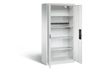 acculaadkast 1950x930x500mm 5stekkerdozen 230V cil.-slot front RAL7035 - 2