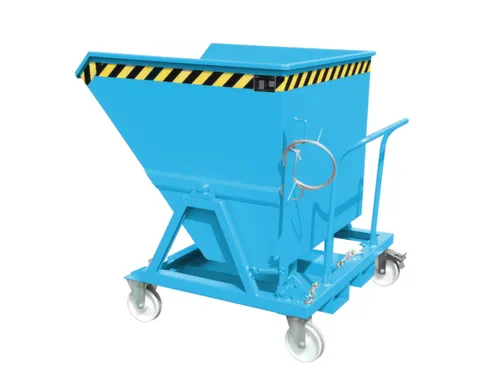 Kiepbak Staalplaat 1270x1200x1340mm Inh. 0.70m³ 1000kg Blauw