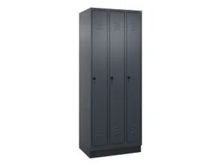 locker,HxBxD 1950x750x500mm,3vak,vak B 250mm,draaigrendel,sokkel - 1