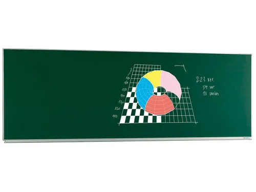 Schoolbord Enkelvlaksbord 120x300cm Krijtbord Magnetisch Groen emaille