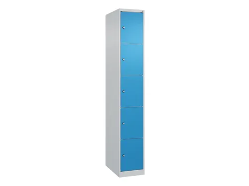 lockerkast HxBxD 1850x300x500mm 1x5vakken cil.-slot staand op vloer