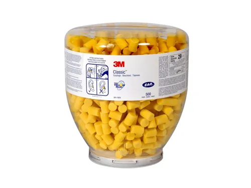 3M EAR Classic navulling oordoppen, SNR 28 dB, geel, per 500 paar