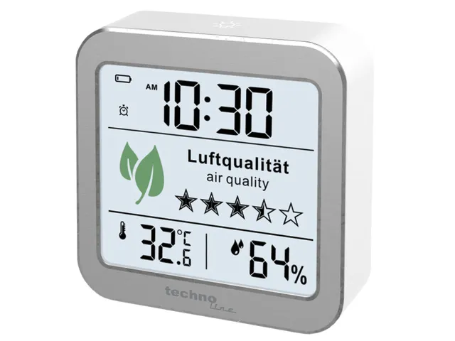 CO2-meter Technoline WL 1020 82x82x25mm zilver