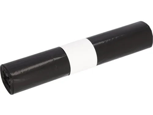 Vuilniszak 25 micron 40L 50x64cm LDPE zwart rol van 24 stuks