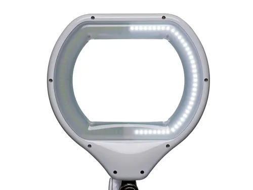 Loeplamp LED MAULcrystal Dimbaar Met Tafelklem Wit
