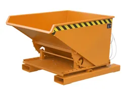 3-zijdig Kantelende Kiepbak 0.60m³ Oranje 890x 1010x 1260mm