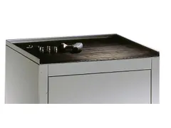 geribbelde mat,v. kast BxD 500x500mm,zelfklevend,zwart