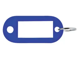 Sleutellabel Pavo kunststof blauw 100 stuks