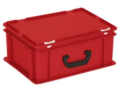 Euronorm Koffer 180x400x300mm 16l 1 Handgreep Rood