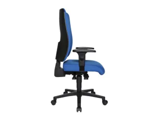 Bureaustoel,Synchroonmech.,M. Armleuningen,Zitting Stof Blauw - 5