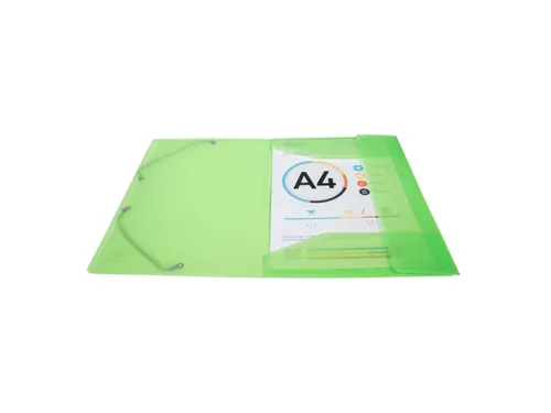 Elastomap met 3 kleppen IDERAMA polypropyleen 5/10de - A4-Anijsgroe