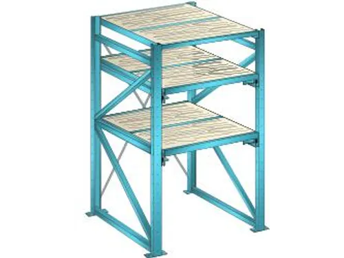 uittrekstelling voor zware lasten,HxBxD 2000x1290x1260mm,vaklast 800kg