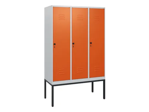 locker,HxBxD 1950x1200x500mm,3vak,vak B 400mm,draaigrendel