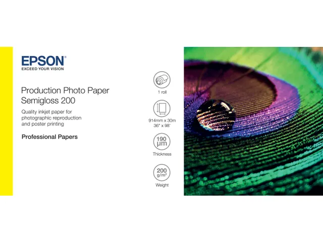 Production Photo Paper Semigloss 200 36 inch x 30m