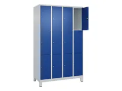 lockerkast,HxBxD 1950x1200x500mm,4x3vakken,vak B 300mm,cil.-slot