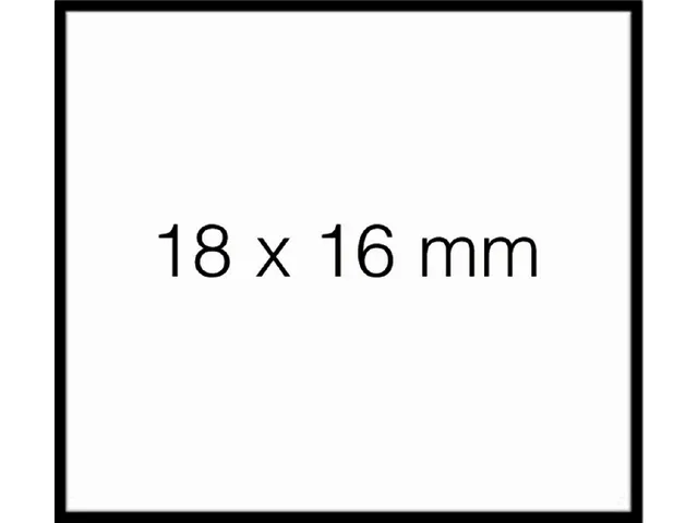 Prijsetiket 18x16mm Sato Duo 16 afneembaar wit