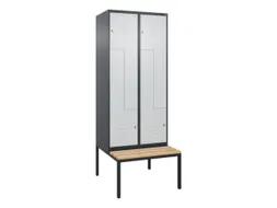 Z-garderobekast,HxBxD 2120x800x815mm,4vak,vak B 400mm,cil.-slot