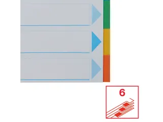 Tabbladen Esselte A4 11-Gaats Karton 6-Delig Kleur - 5