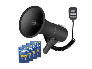 Krachtige 50 W megafoon met ingebouwde sirene Set - 1