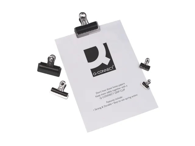 Papierklem Strong Grip Clip Zwart 32mm Doos 10 Stuks