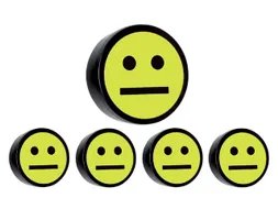 Magneet smiley 35mm geel 5 stuks