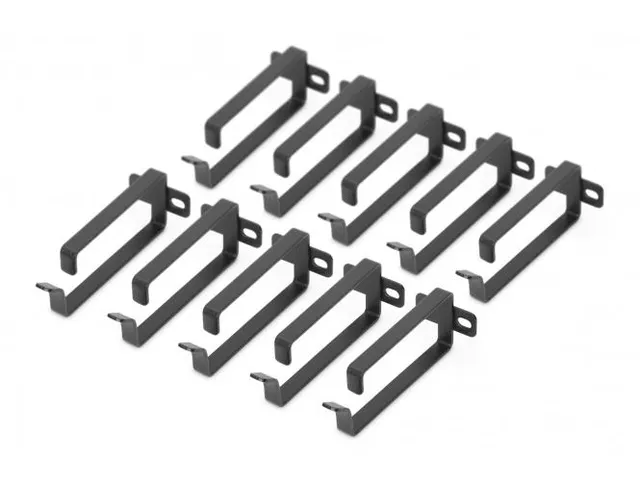 2U kabelring 44×100 mm 10 stuks zwart (RAL 9005)