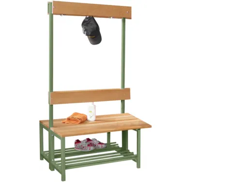 dubbele zitbank,HxLxD 1600x1000x770mm,onderstel RAL6011