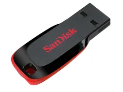 Sandisk Cruzer Blade USB Stick 64GB Zwart Rood