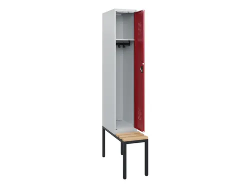 locker met bank,HxBxD 1950x300x815mm,1vak,vak B 300mm,cilinderslot