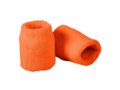 Polsband neon oranje 2stuks