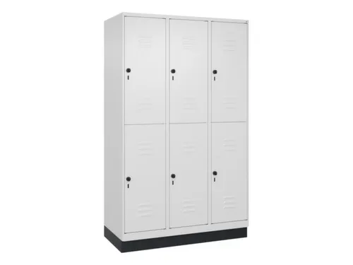 dubbeldekse locker,HxBxD 1950x1200x500mm,3x2vak.,vak B 400mm