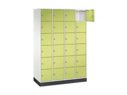 lockerkast,HxBxD 1950x1220x500mm,4x6vakken,cil.-slot,sokkel