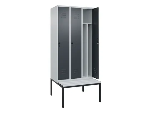 locker voor scheiding van kleding,HxBxD 2120x900x815mm,3vak