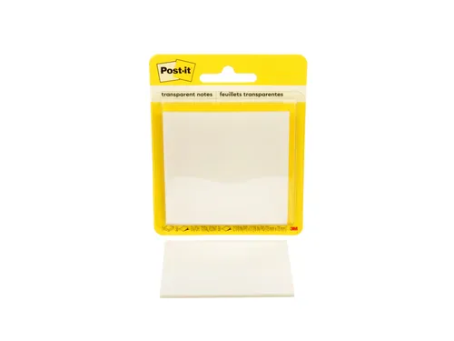 Memoblok Post-it 3M 73x73mm Transparant
