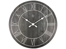 Wandklok nXt Paul dia 40cm hout bruin Romeinse cijfers